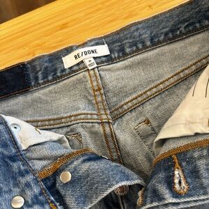 Re/Done light blue jeans with raw edge
